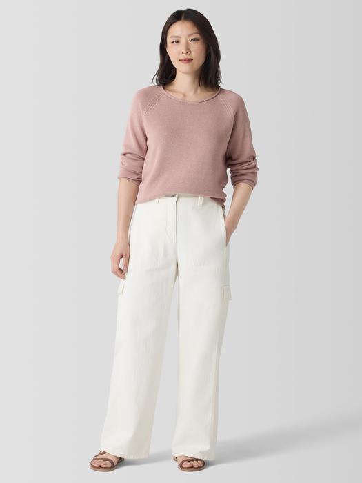 Undyed Utility Organic Cotton Wide-Leg Cargo Pant Product Image