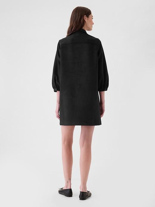 Vegan Suede Shift Mini Dress Product Image