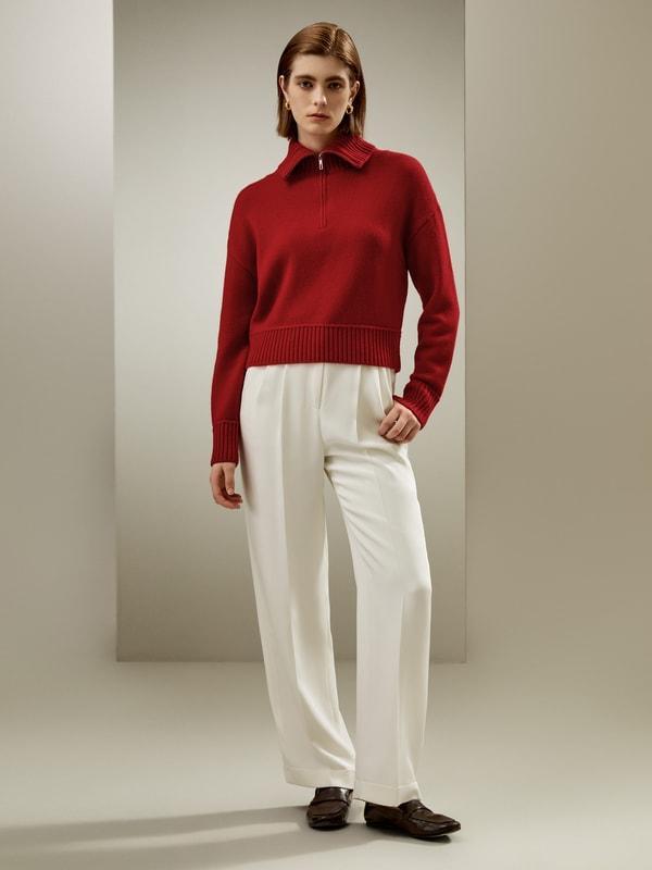 Relaxed Fit Wool-Cashmere Blend Sweater Product Image