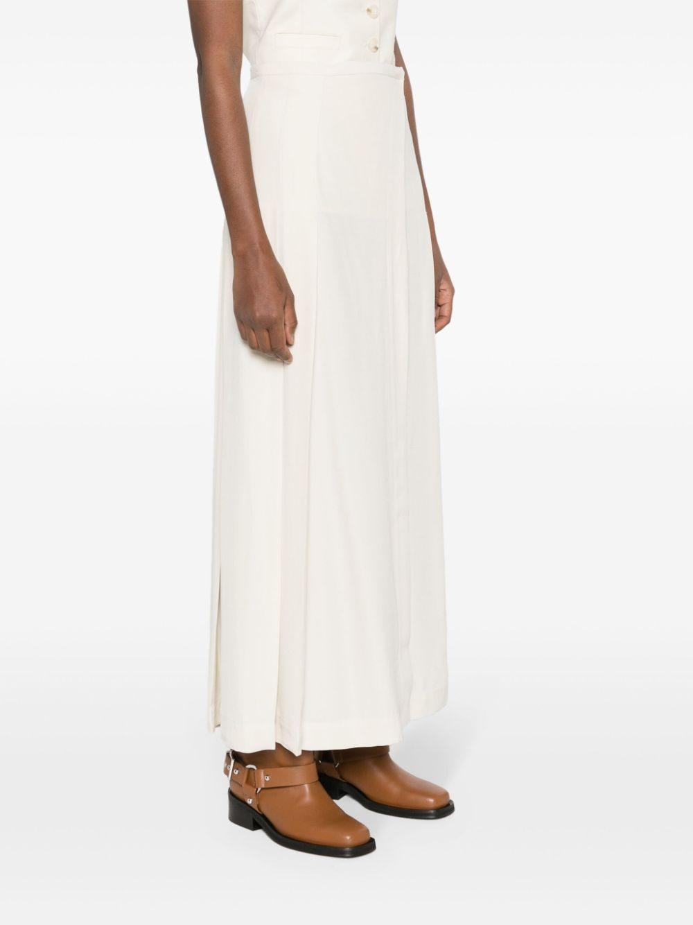 TOTÊME Pleated Crepe Wrap Skirt In Neutrals Product Image