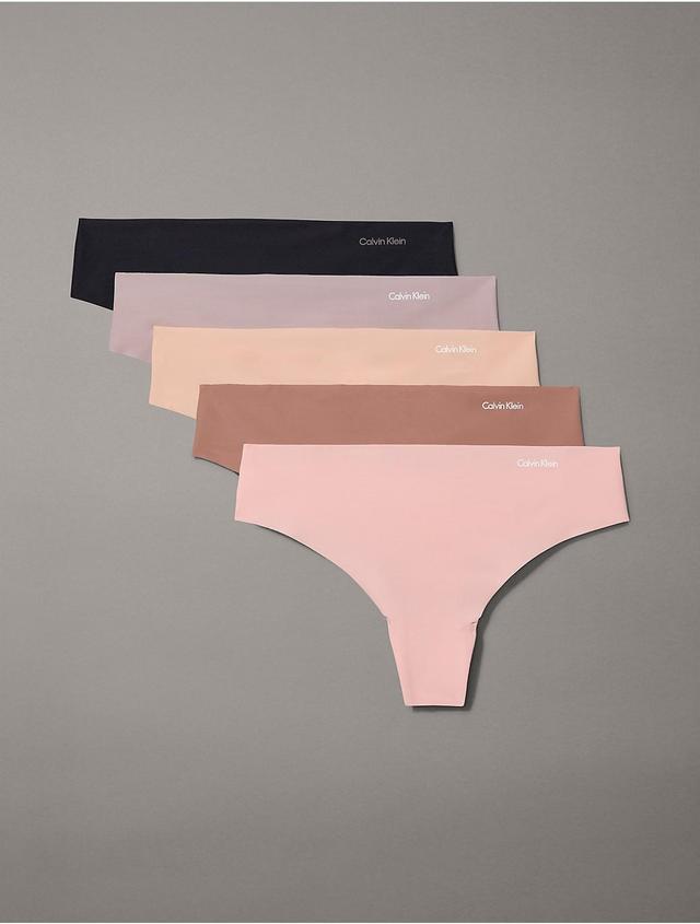 Calvin Klein Womens Invisibles 5-Pack Thong - Multi - M Product Image