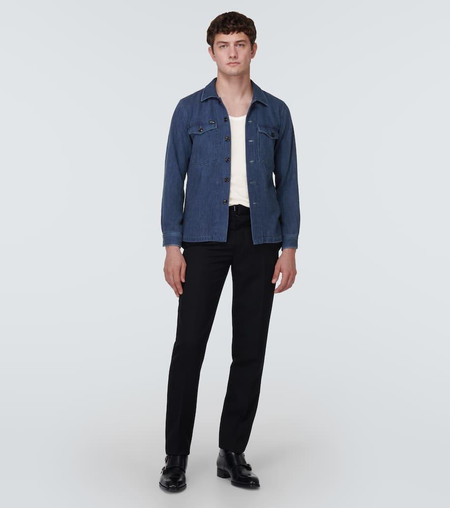 TOM FORD Denim Overshirt In Blue Product Image