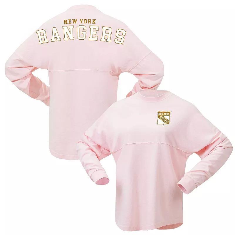 Womens Fanatics Branded Pink New York Rangers Spirit Jersey Long Sleeve T-Shirt Product Image