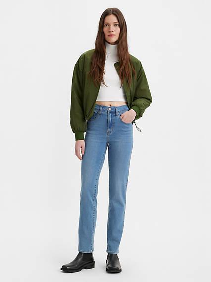 Levi's High Rise Slim Straight Cropped Women's Jeans Product Image