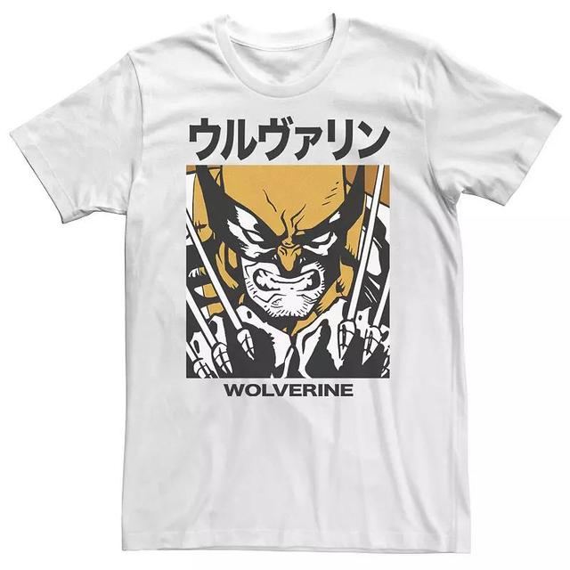 Big & Tall Marvel X-Men Wolverine Kanji Blades Pose Tee, Mens Product Image