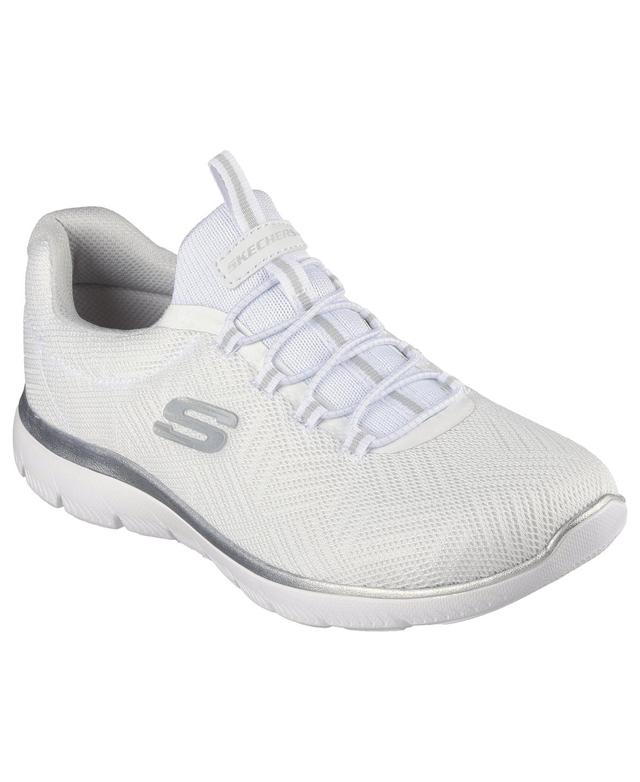 Skechers Womens Summit-Artistry Chic Wide Casual Sneakers from Finish Line - White Product Image