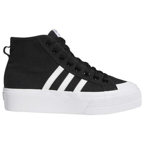 adidas Originals Womens Nizza Platform Mid - Basketball Shoes White/White Product Image