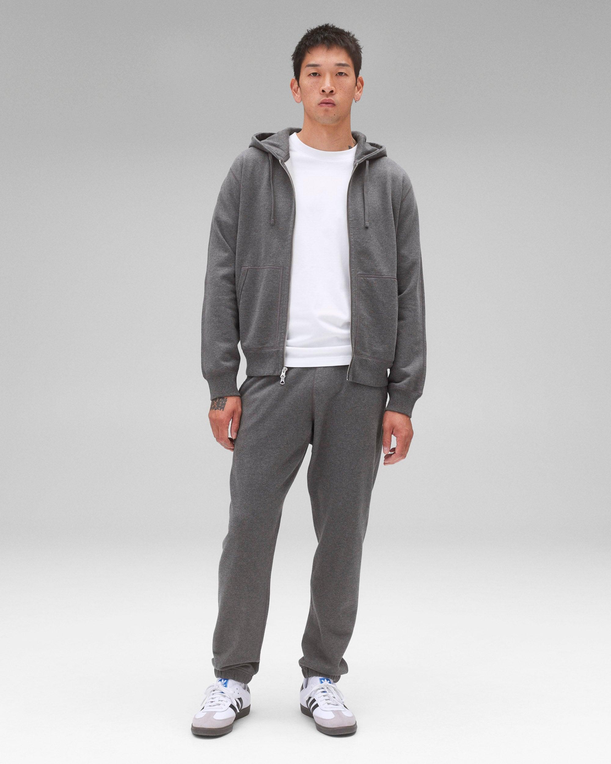 Midweight Terry Standard Zip Hoodie Male Product Image