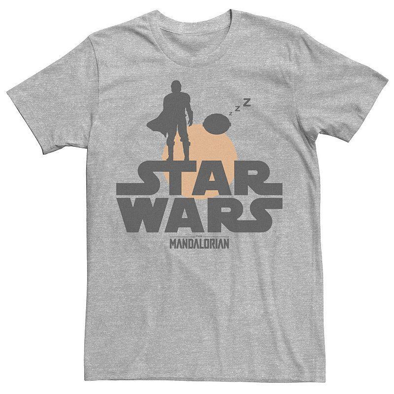 Mens Star Wars The Mandalorian The Child Sunset Silhouette Logo Tee Product Image