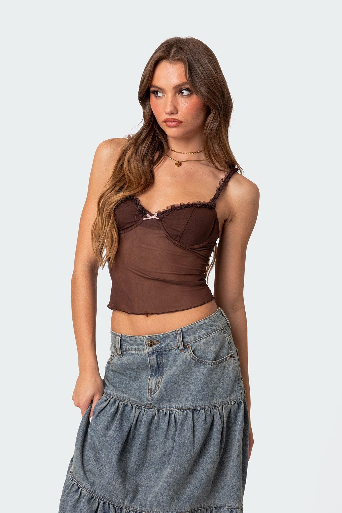 Mercy Sheer Mesh Bra Top Product Image