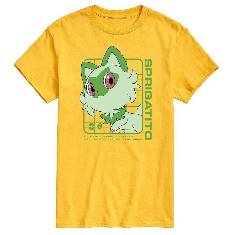 Mens Pokemon Sprigatito Stats Graphic Tee Product Image