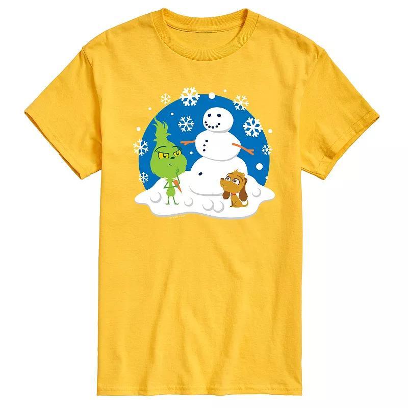 Big & Tall Dr. Seuss The Grinch Building Snowman Graphic Tee, Mens Product Image