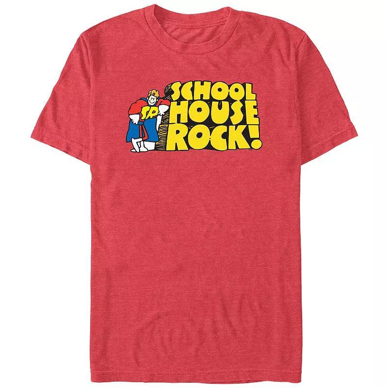 Mens Schoolhouse Rock! Schoolhouse Rocky Graphic Tee Red Grey Product Image