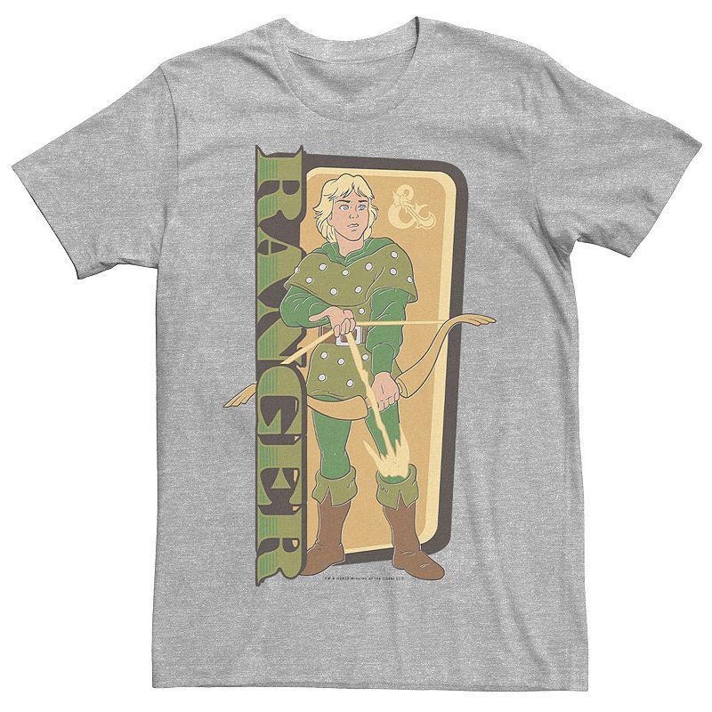 Mens Dungeons & Dragons Ranger Green Tee Athletic Grey Product Image