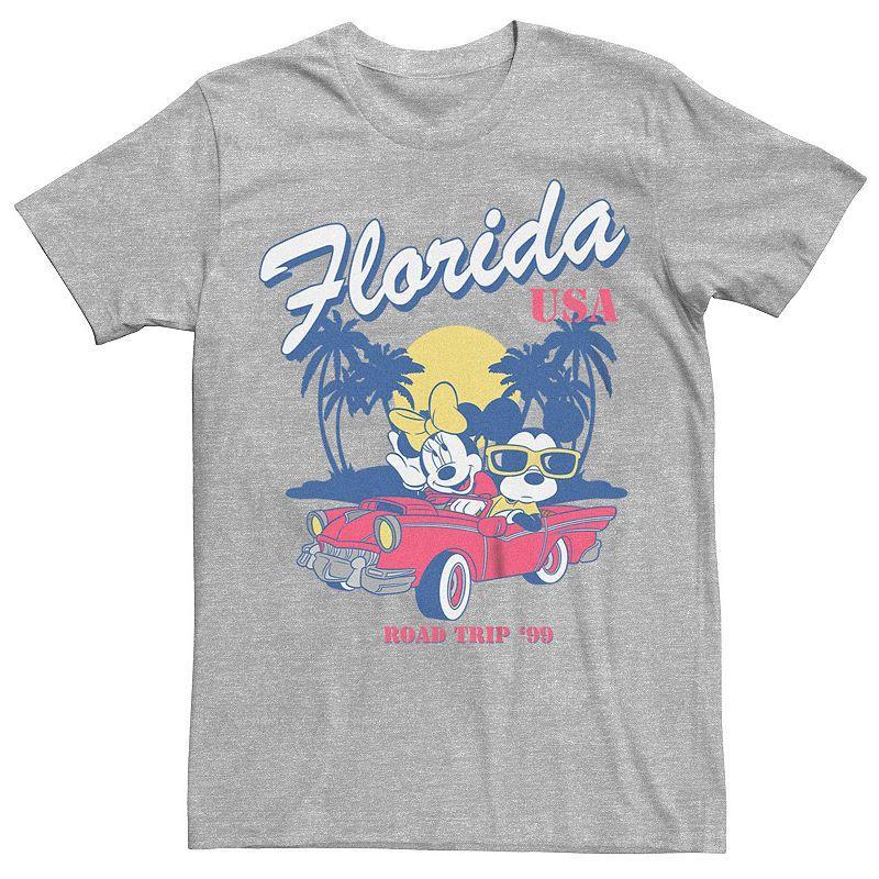 Mens Disneys Mickey and Minnie Road Trip Tee Athletic Grey Product Image