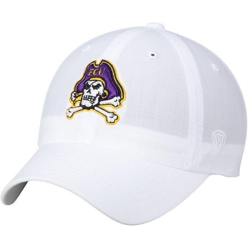 Mens Top of the World White ECU Pirates Primary Logo Staple Adjustable Hat Product Image