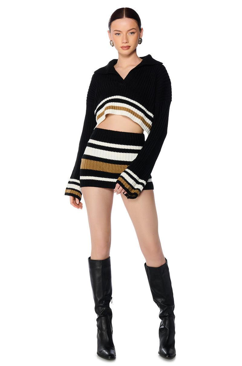 LUELLA STRIPED DETAIL SWEATER Product Image