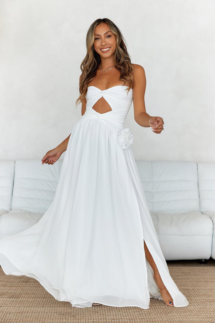 Secret Rose Strapless Maxi Dress White product image