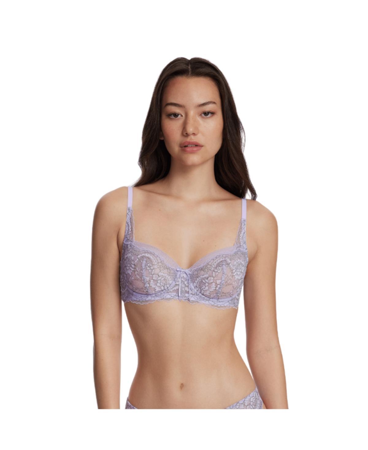 Skarlett Blue Womens Minx Lace Balconette Bra - Blue nile Product Image