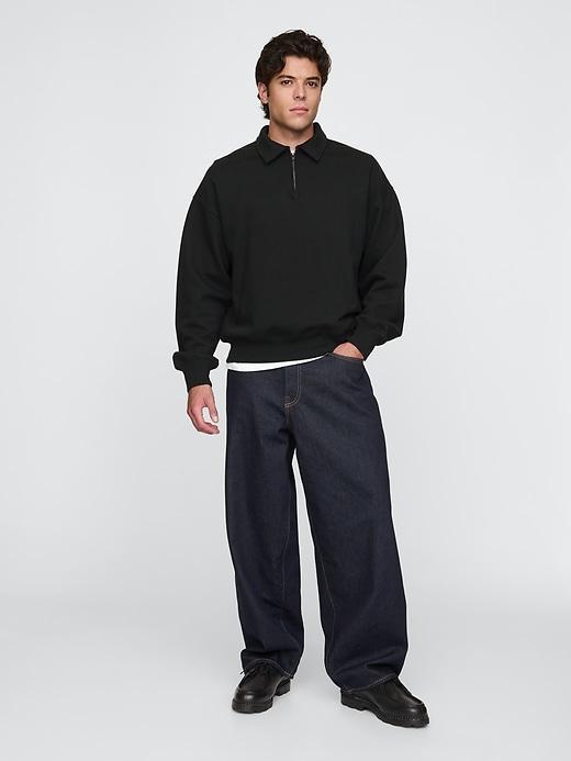 Heavyweight Quarter-Zip Polo Sweatshirt Product Image