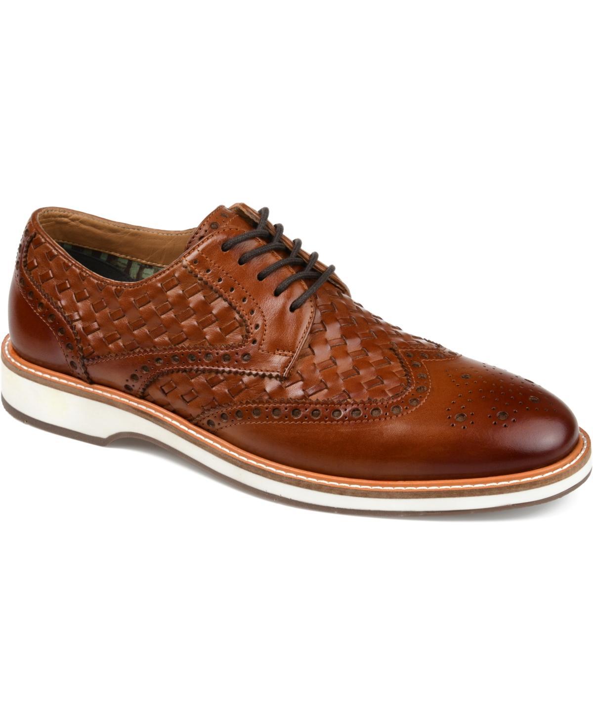 Thomas & Vine Mens Radcliff Wide Width Tru Comfort Foam Lace-Up Woven Wingtip Derby Shoes Product Image