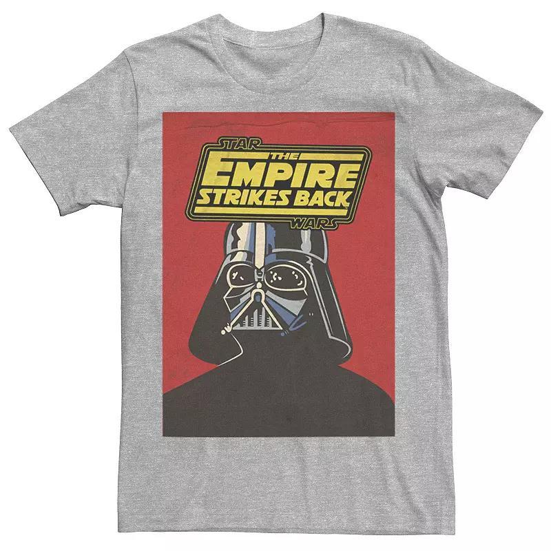 Mens Star Wars Darth Vader Red Vintage Trading Card Tee Athletic Grey Product Image