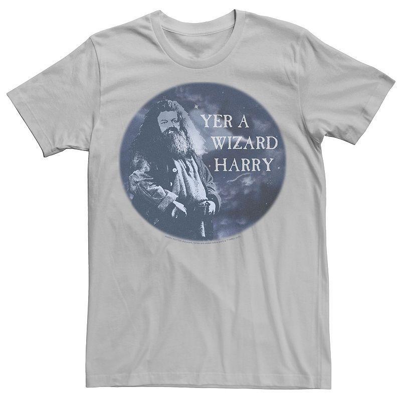 Mens Harry Potter Hagrid Yer A Wizard Harry Portrait Graphic Tee Royal Grey Product Image