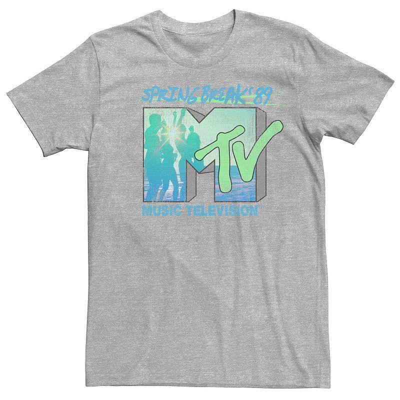 Mens MTV Spring Break Party Short Sleeve Tee Athletic Grey Product Image