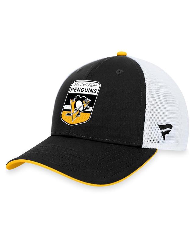 Mens Fanatics Branded  Black Pittsburgh Penguins 2023 NHL Draft On Stage Trucker Adjustable Hat Product Image