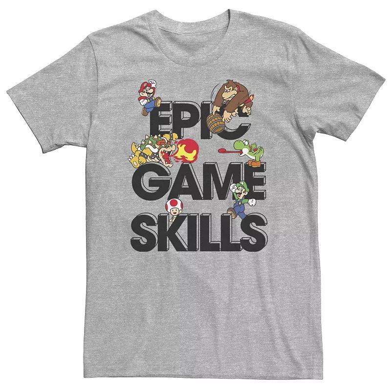 Big & Tall Nintendo Super Mario Bros. Epic Game Skills Character Collage Tee, Mens Product Image