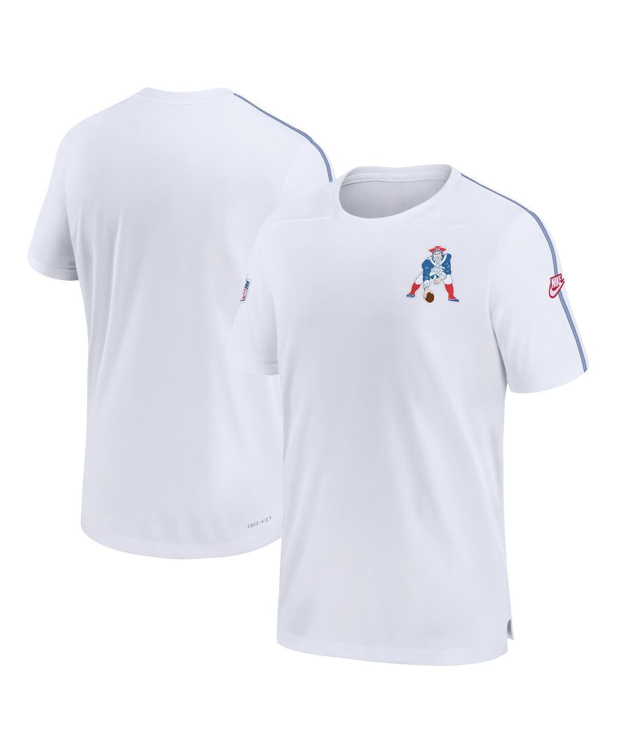 NIKE Men's White New England Patriots Sideline Alternate Logo Coach Performance Top Product Image