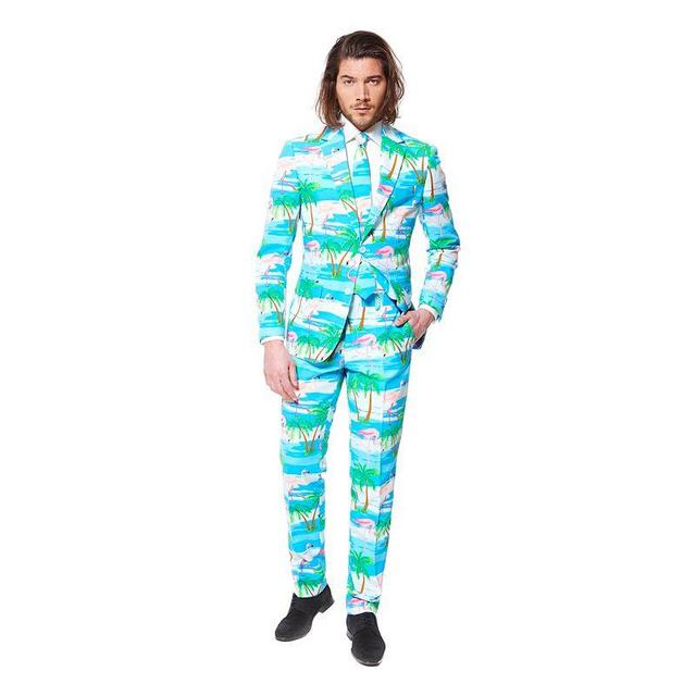 Mens OppoSuits Slim-Fit Novelty Pattern Suit & Tie Set Product Image