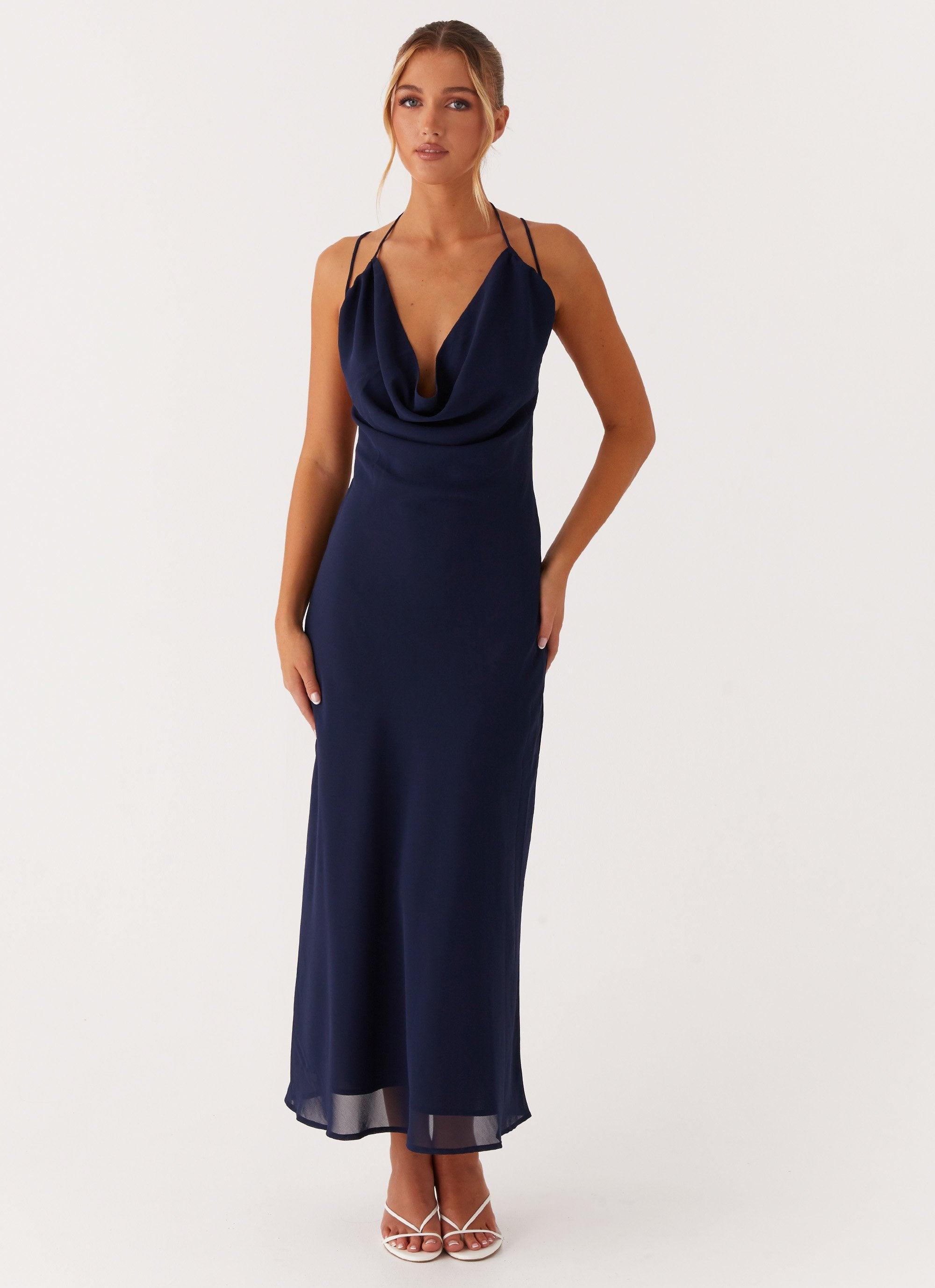 Clover Club Maxi Dress - Navy Product Image