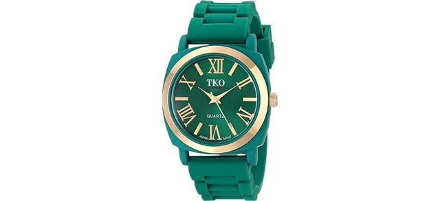 Tko Womens Green Milano Iii Analog Display Quartz Watch with Flexible Rubber Band - Green Product Image