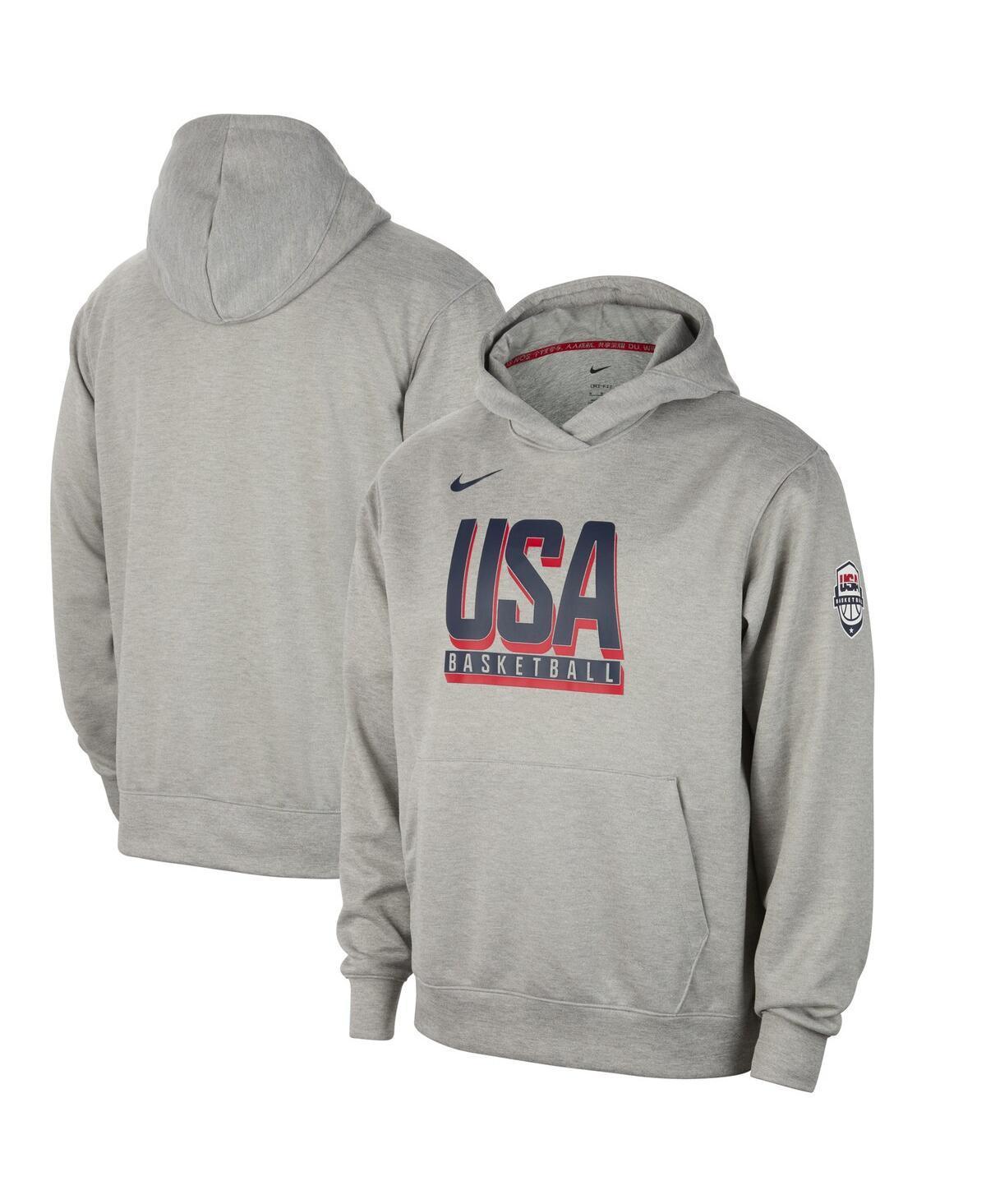 Nike Mens Nike USA Olympics 24 Practice Fleece Hoodie - Mens Grey/Grey Product Image