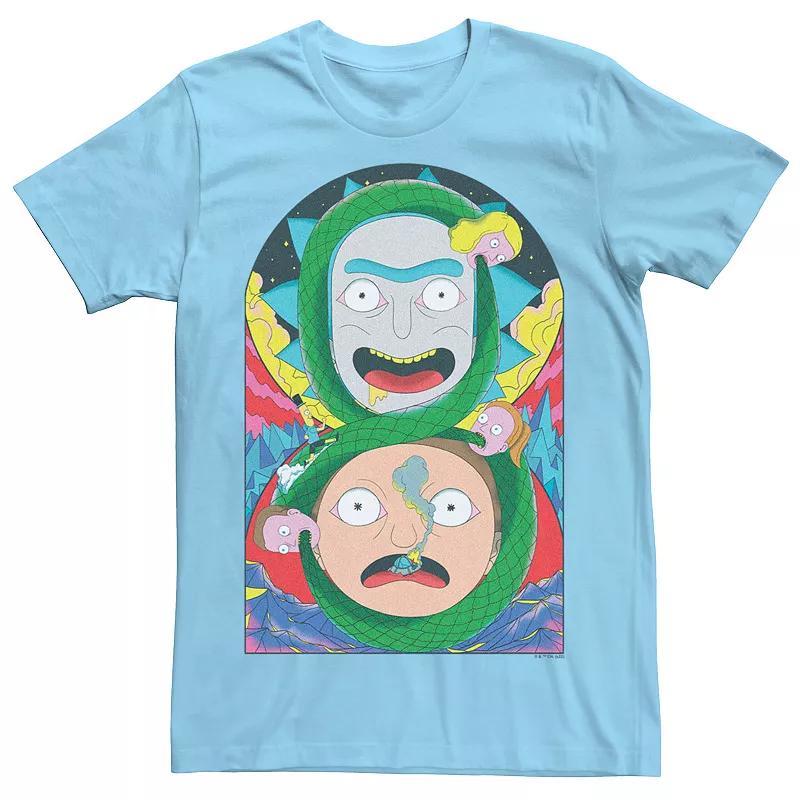 Mens Rick And Morty Big Face Snake Tee Product Image