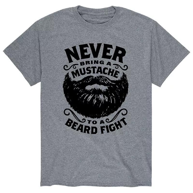 Mens Mustache To Beard Fight Tee Product Image