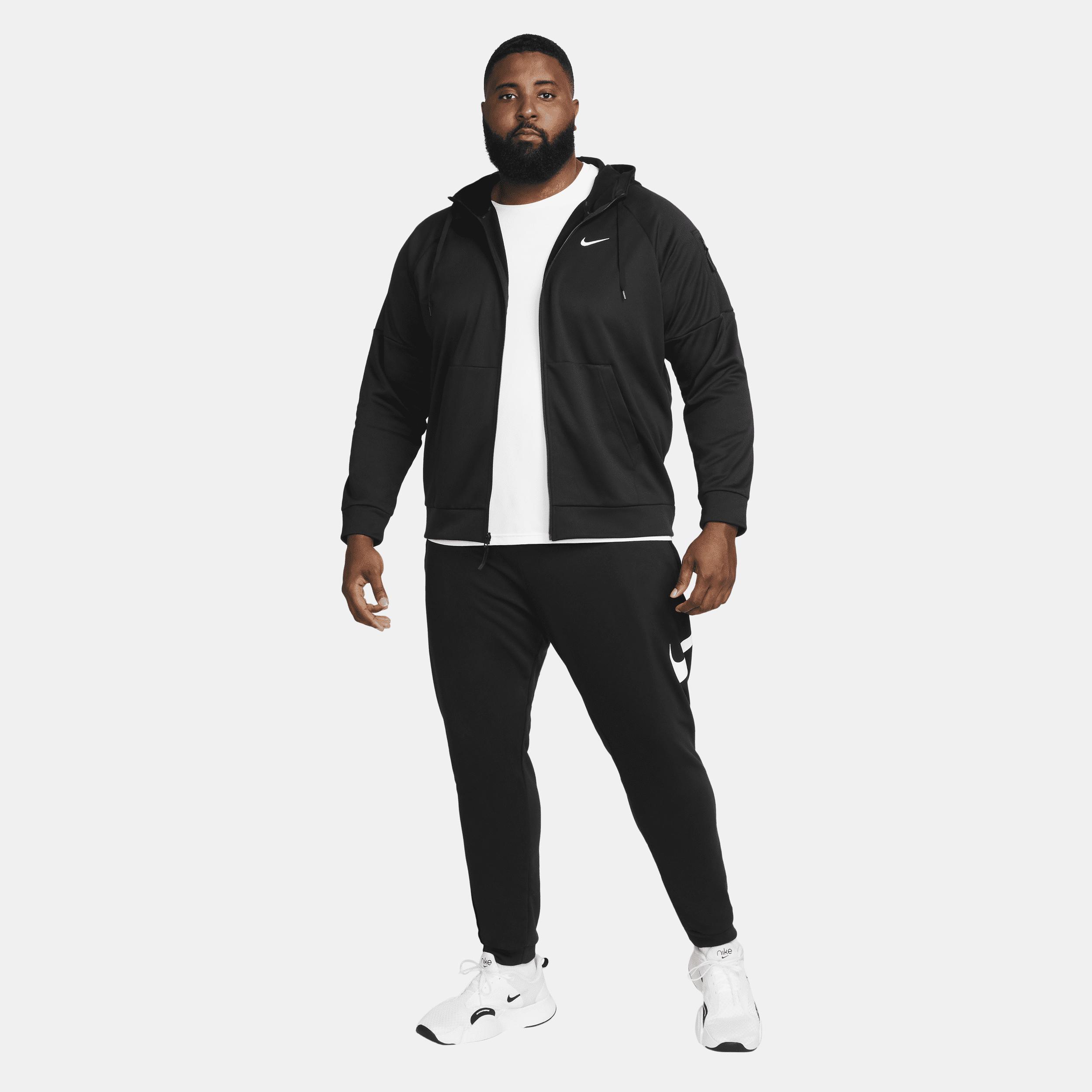 Nike Mens Nike Therma Fleece Full-Zip Hoodie - Mens Black/Black/White Product Image