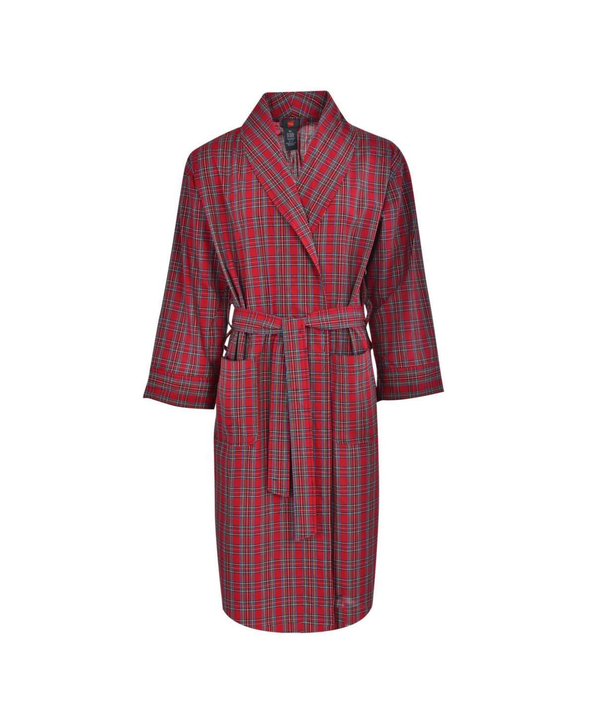 Mens Hanes(R) Ultimate(R) Plaid Woven Robe Product Image