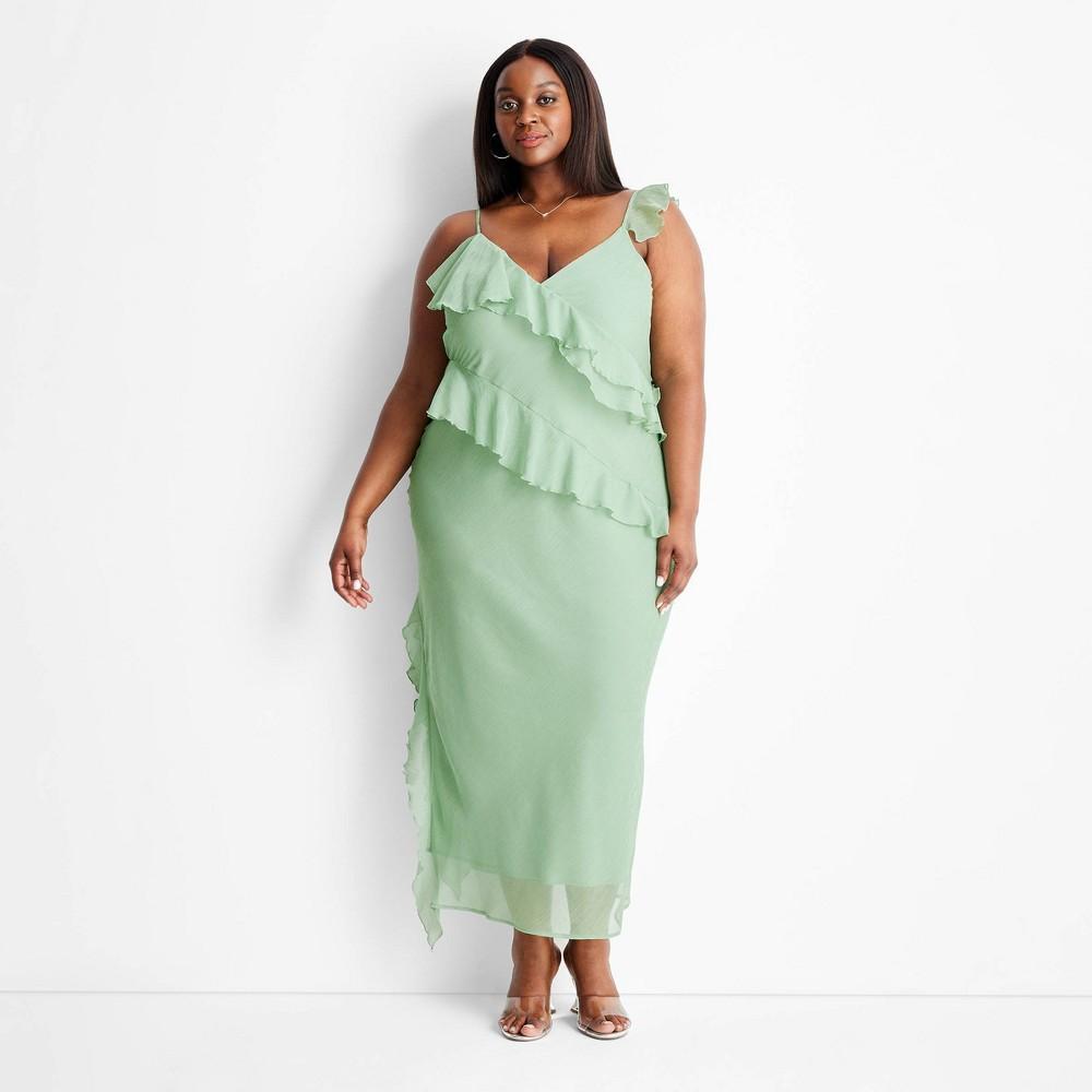 Womens Ruffle Ankle Length Dress - Future Collective with Jenee Naylor 1X Product Image