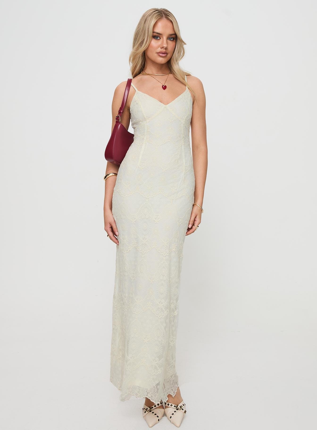 Euphemia Maxi Dress Cream Product Image