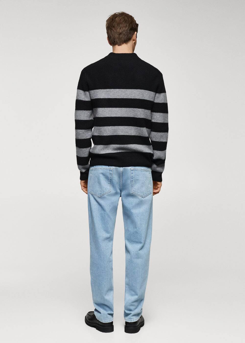 Mango Mens Striped Perkins Collar Sweater Product Image