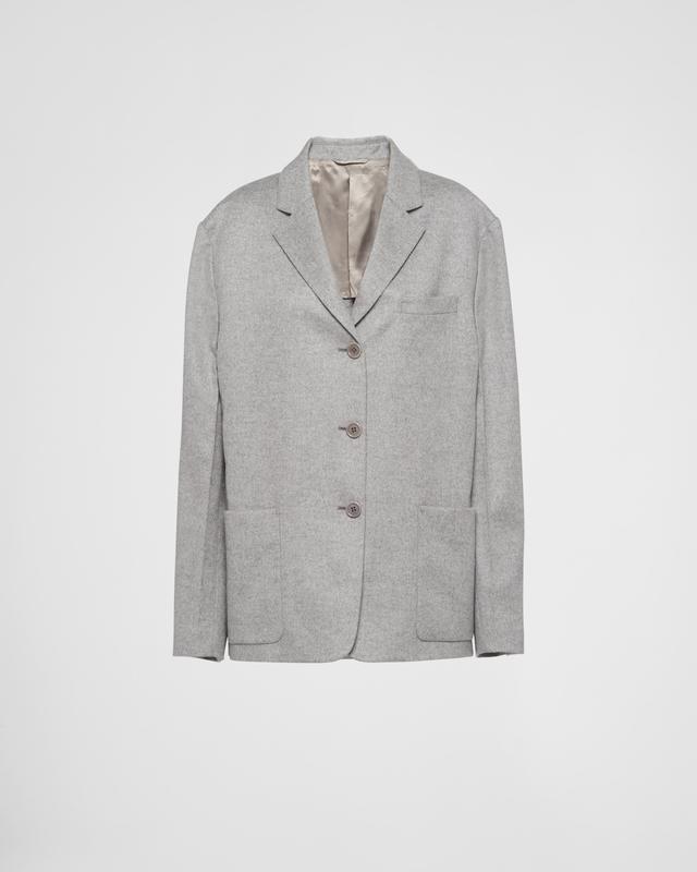 Single-breasted cashmere jacket Product Image