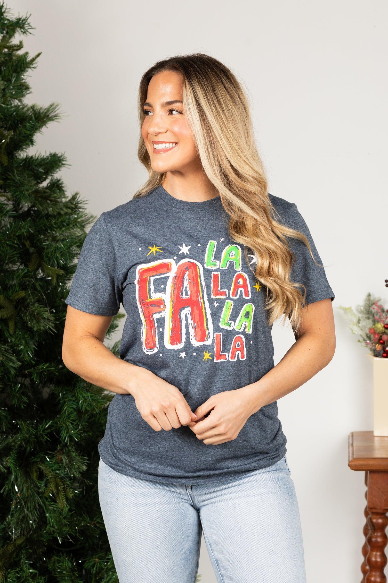 Charcoal Fa La La Graphic Tee Product Image