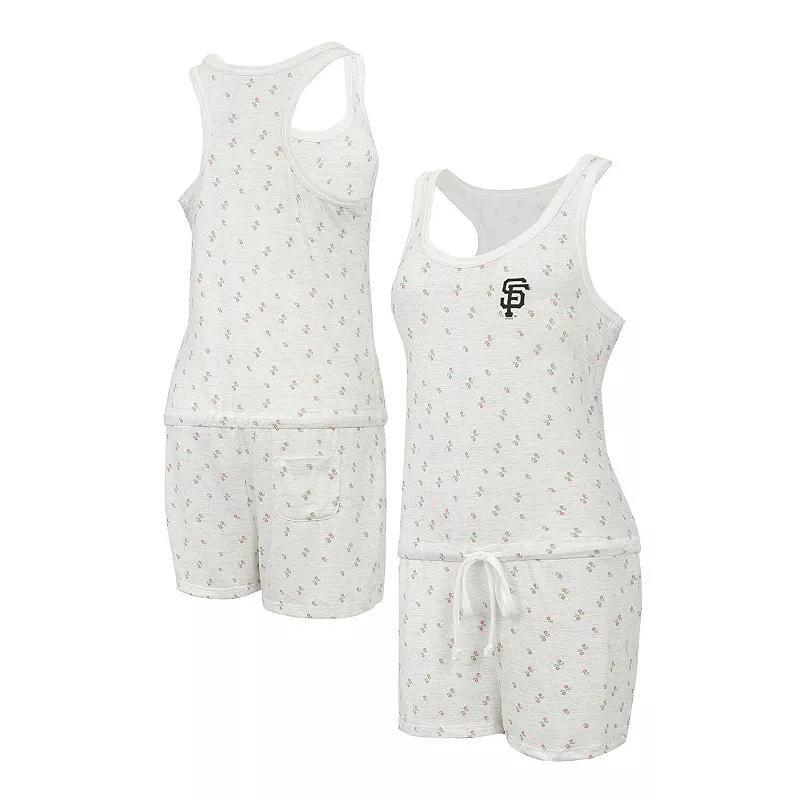 Womens Concepts Sport Cream San Diego Padres Gardner Hacci Knit Romper Product Image