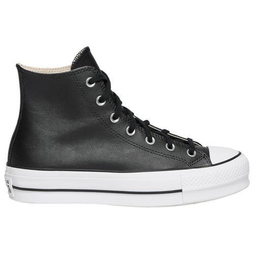 Converse Womens Converse All Star Platform Hi Leather - Womens Shoes White/Black Product Image