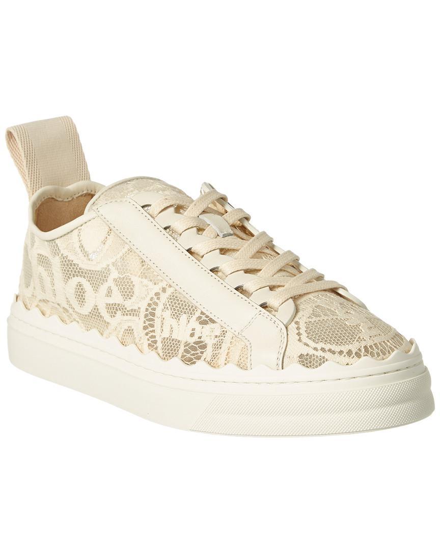 Chlo Lauren Logo Lace Platform Sneaker Product Image