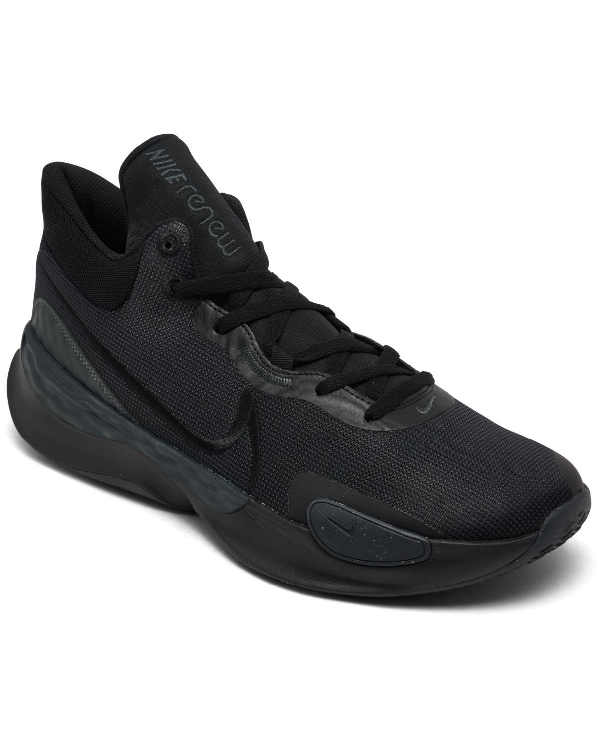 Nike Mens Renew Elevate 3 Basketball Sneakers from Finish Line - Black, White Product Image