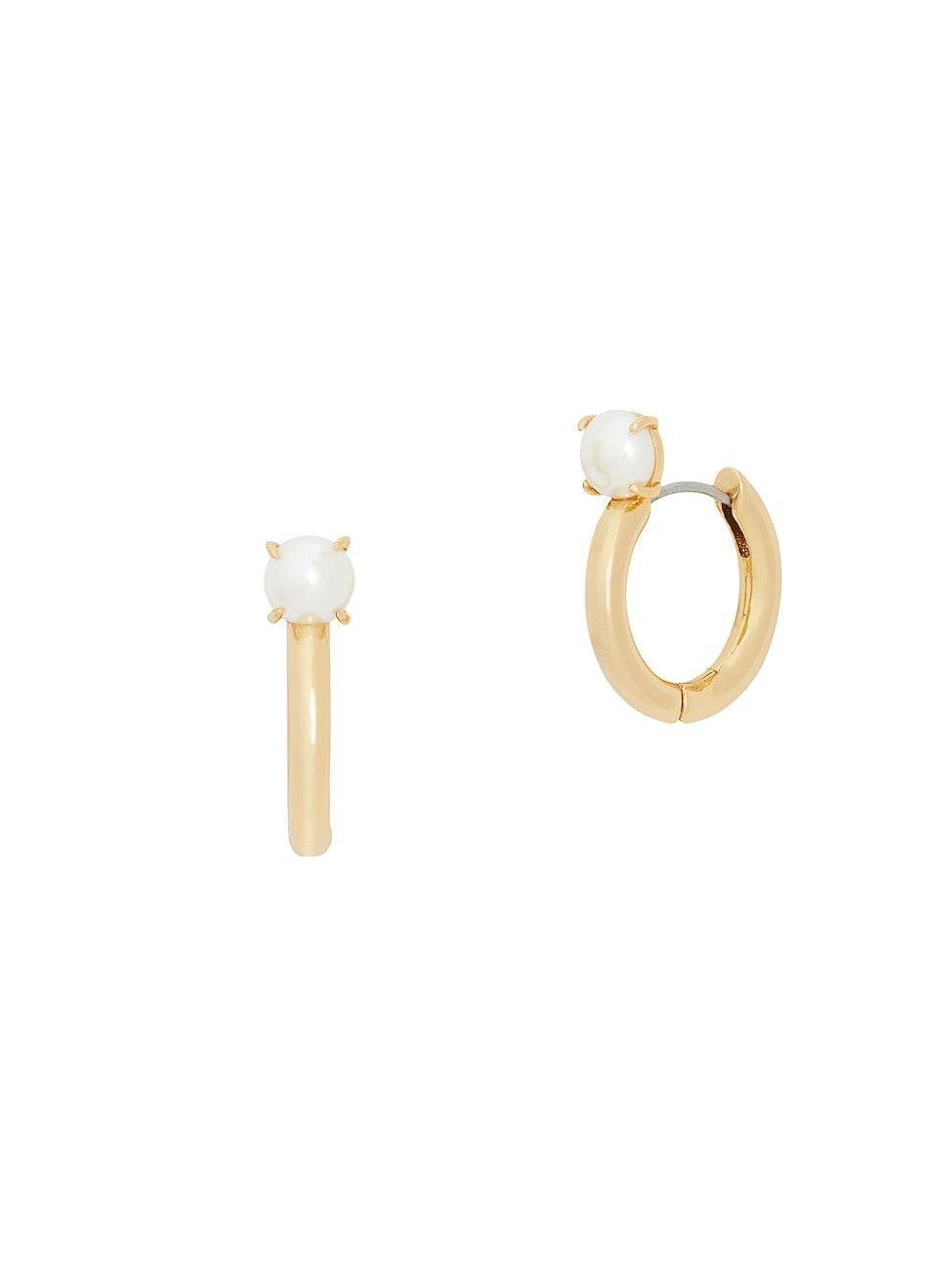 Kate Spade New York Chunky Huggies (White ) Earring Product Image