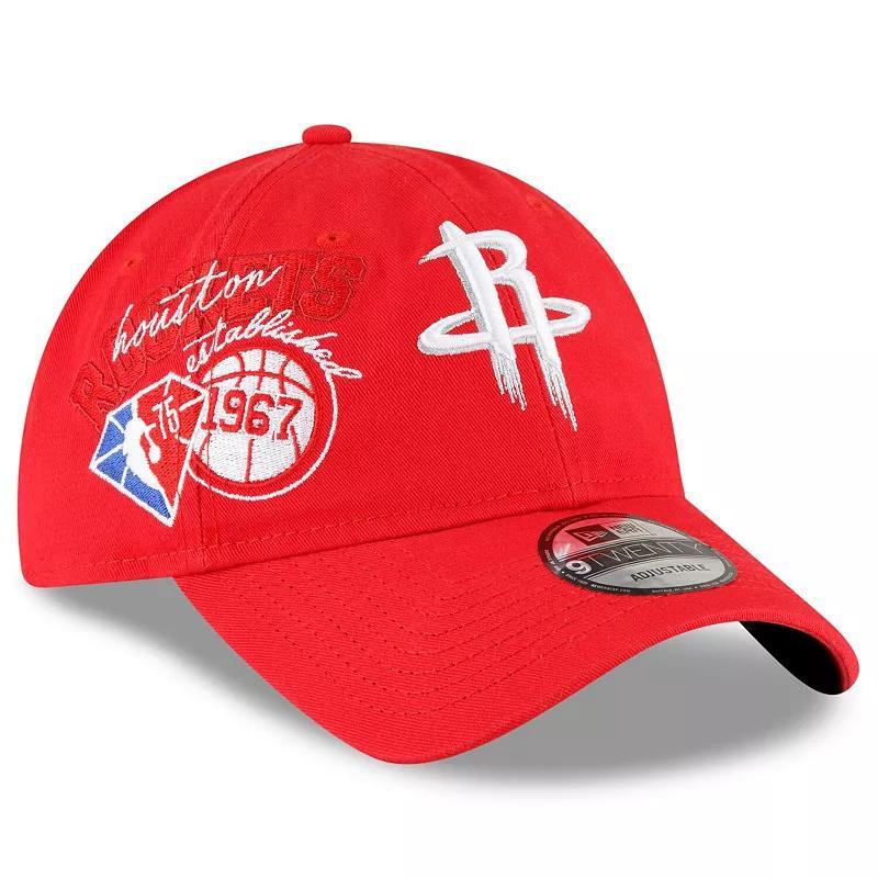 Mens New Era Houston Rockets Back Half 9TWENTY Adjustable Hat Product Image